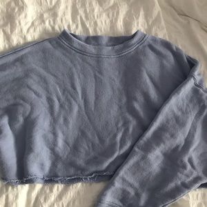 Cropped Baby Blue Sweatshirt